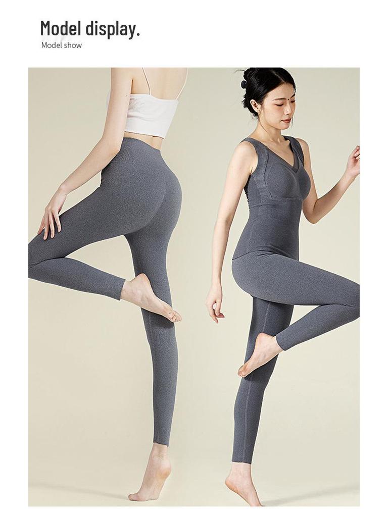 Women's Seamless Slimming Thermal High-Waist Pants with Self-Heating & Abdomen Control