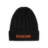 GOGORR Вязаная шапка-бини с вышитым логотипом _ Черный