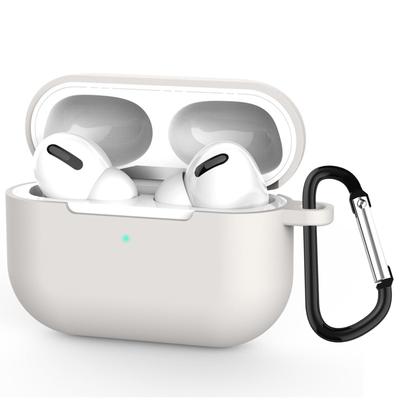 KANOYO Силиконовый защитный чехол для AirPods Pro 1-го поколения с видимым светодиодом для зарядки, легкий чехол, карабин, защита, включен, свет,