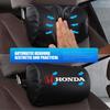 wsdh6 1Pcs Car Logo Leather Headrest Auto Seat Neck Pillow For Honda Civic Fit Jazz Accord Pilot CRV Odyssey Passport City Shuttle HRV