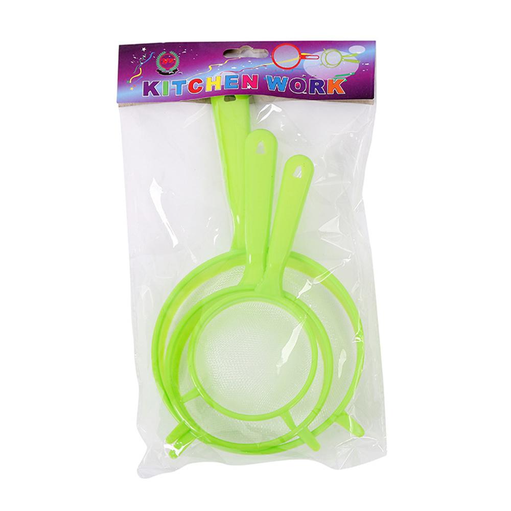 Набор пластиковых сит с мелкой сеткой, ложка-дуршлаг, сито для муки с ручкой, инструмент для процеживания сока и чая, кухонные инструменты и аксессуары