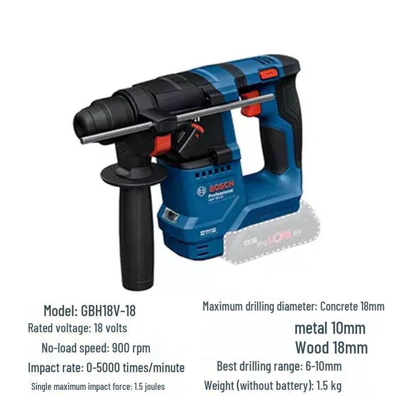 Bosch 18V Cordless Rotary Hammer Drill CN plug (adapter included)