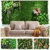 60*40 см Искусственная стеновая панель из растений DIY Цветок Симуляция Кленовое растение Лист Защита от УФ Прочный Искусственная зеленая трава Коврик