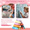 Коробки с мелом для улицы - 20 штук - большой мел для улицы, красочный детский толстый мел для безопасности, меловая доска для рисования мелом для дома, моющийся мел для граффити