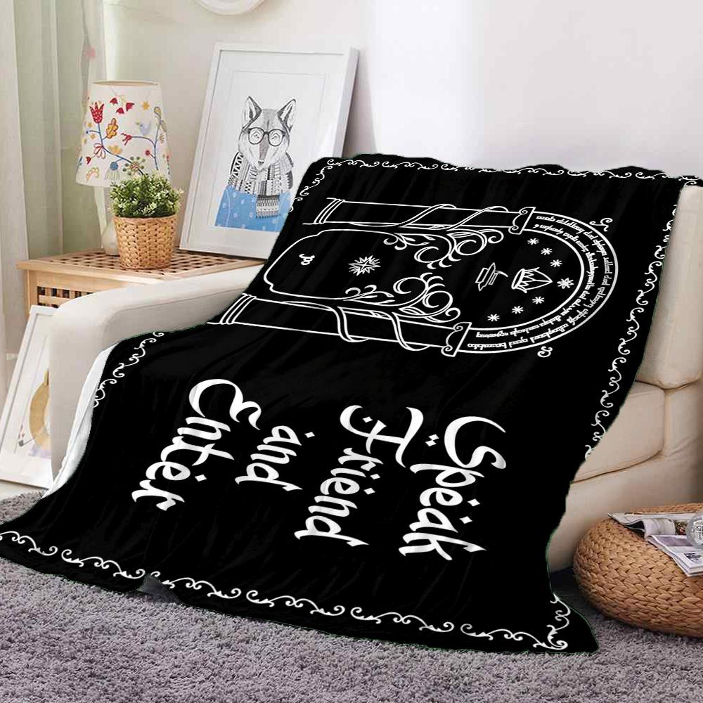 Lord Rings Flannel Blanket Throw Blanket Soft Warm Sofa Bed Camping home Decor Unique Christmas Gift C926297