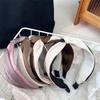 Fashion Women's And Girls Headbands Top Center Knot Satin Cloth Hairbands for Ladies Daily Casual Headpiece