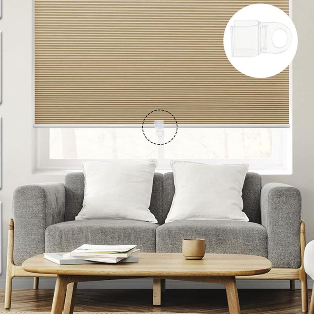 Упаковка из 10 прозрачных ПВХ U-образных зажимов для штор, ручка для подъема рулонных штор для украшения дома, простая установка