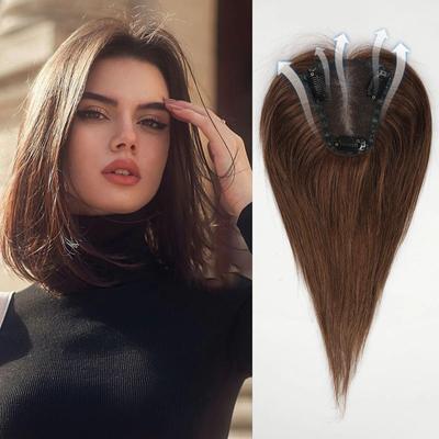 HAIRCUBE 100% человеческие волосы Remy, платиновые, коричневые, Ombre, кусочки человеческих волос для женщин, тонкие волосы, шелковая основа, зажим в топперах