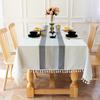 Table Cloth Hotel Tablecloth Party Vacation Evening Restaurant Embroidery Meal Cover Cloth Cotton And Linen Table Mat Tassel