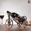 Creative Metal Wine Rack Vintage Wine Bottle Storage And Glass Holder Bar Home Decoration Display Stand