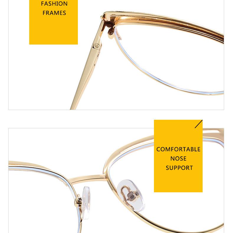 Женские студенческие повседневные очки для путешествий, анти-синий свет, модные индивидуальные художественные винтажные металлические простые очки «кошачий глаз»