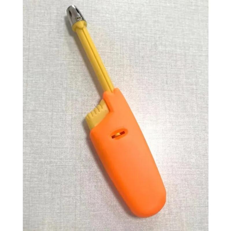 Зажигалка для свечей, регулируемая кухонная зажигалка, мини-бутановый газовый многоразовый пластиковый фонарик, зажигалка для барбекю на открытом воздухе, старт огня 11-18 см