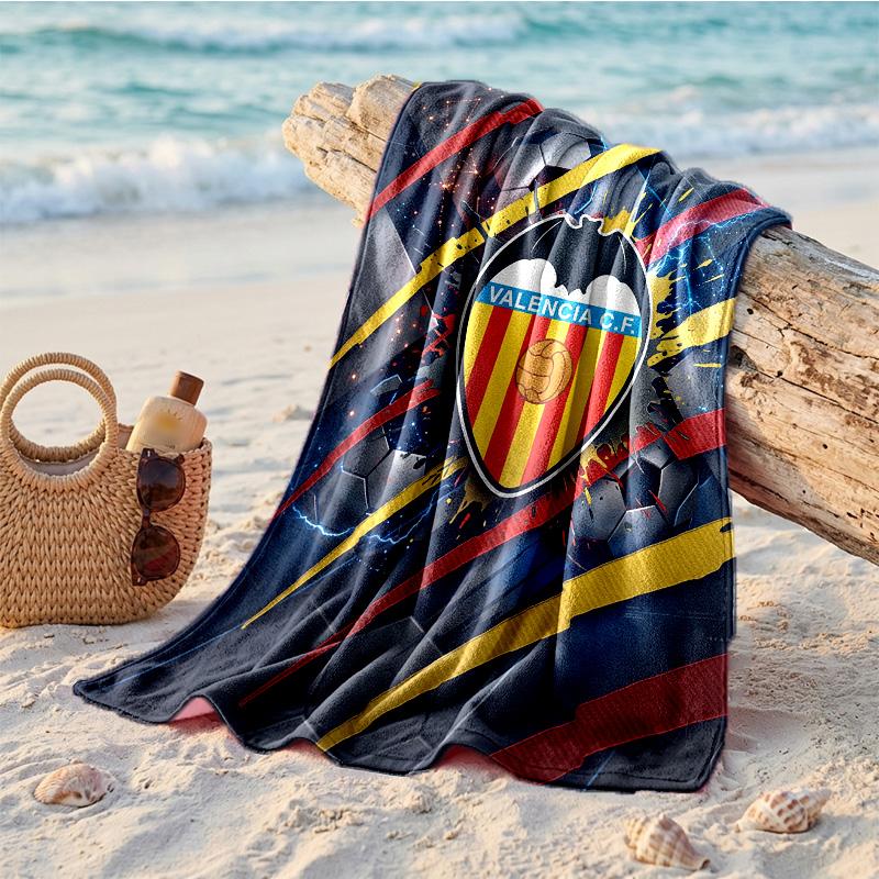 Valencia FC Print Microfiber Beach Towel Quick Dry Absorbent Large Towel For Beach Swimming Travel
