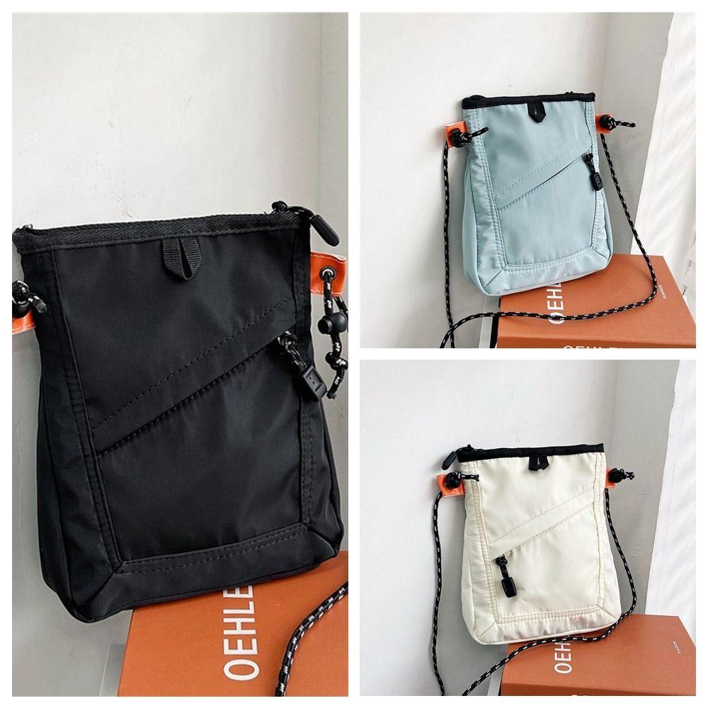 Нейлоновая маленькая квадратная сумка через плечо, холщовая сумка для телефона через плечо, повседневная мужская