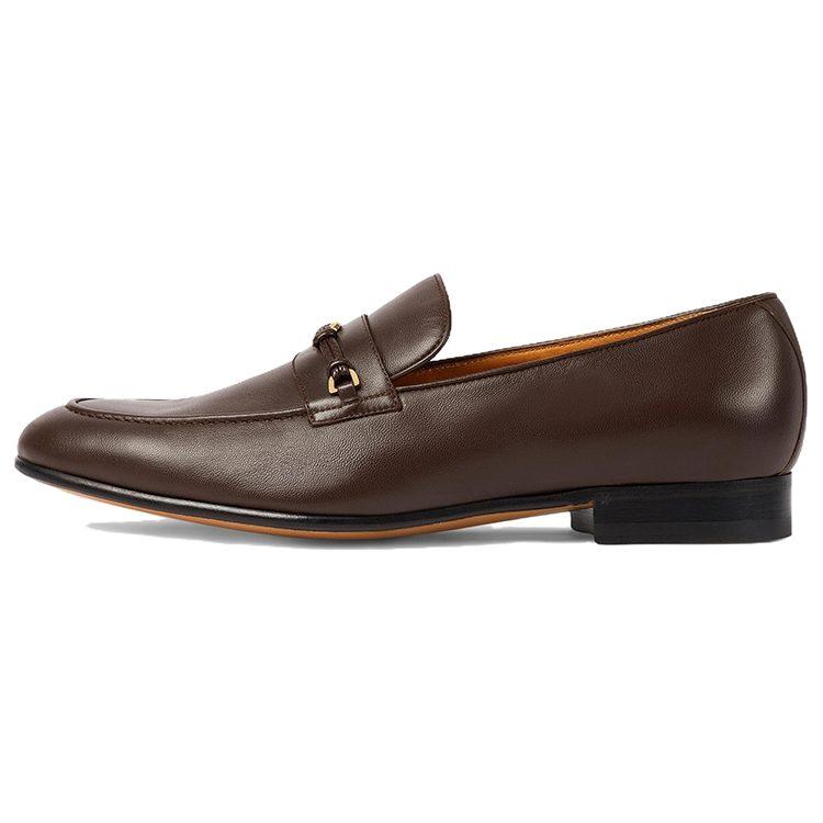 GUCCI Interlocking G Leather Loafers 738468 AABUV 2140