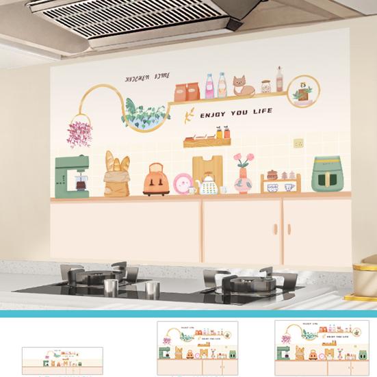 Маслостойкие наклейки на стену Yousheng Защита стены кухонного фартука Водонепроницаемые Термостойкие Статические наклейки для кухни Столовой Столешницы
