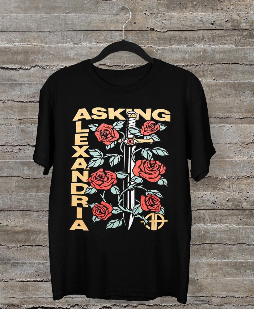 Новая хлопковая черная унисекс футболка группы Asking Alexandria S-2345XL Унисекс футболка