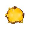 Cute Cartoon Piggy Money Bank Transparent Durable Coins Saving Box Visible Golden Beans Container Home Storage
