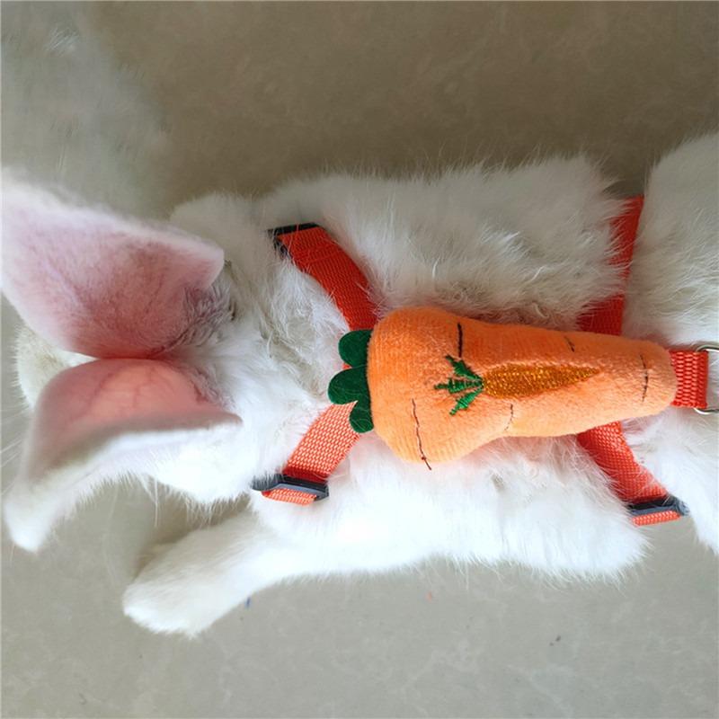 Комплект из шлейки и поводка для кроликов, регулируемый для мелких животных, хорьков, поросят, ёжиков, для прогулок на свежем воздухе, милые украшения