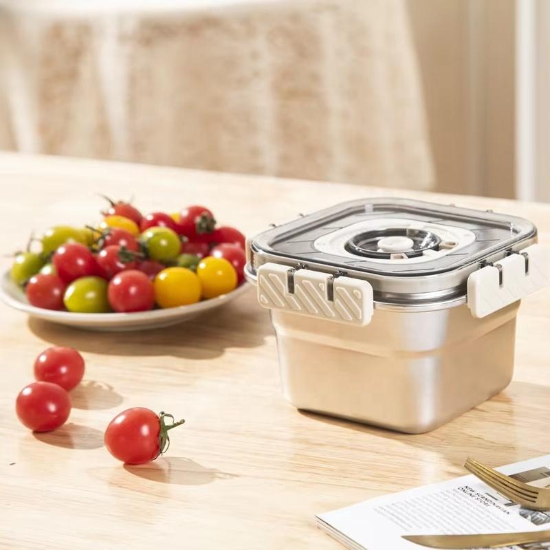 Wholesales Vacuum Function Food Storage Box to Keep Food Fresh Longer Stainless Steel Student Lunch Box Large Capacity Bento Box