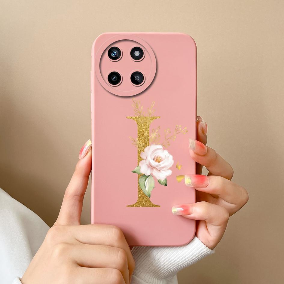 Для OPPO Realme Narzo 10A 20A 30A 50 Pro Q3 Pro Q3i чехол для телефона модный чехол с цветочными буквами матовый жидкий мягкий силиконовый защитный чехол для бампера Realme