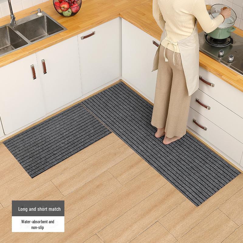 Non-Slip Kitchen Floor Mats - Oil-Proof, Waterproof, Dirt-Resistant, and Absorbent for Home Entrances