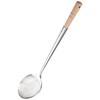 Kanda Kan Mini Stainless Steel Ladle with Wooden Handle, Made In Japan, for Professional Chinese Food, 000418