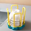 Kitchen Storage Organizer Pot Lid Rack Adjustable Dish Drying Rack Bowl Holder Drainer Plastic Plate Cups Stand Display Holder