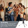 Microphone Tripod Stand with Microphone Holder, Stable, for Filming, Podcasting, and Singing, Clip Holder Set, Anti-Slip, Convenient Storage, Ideal fo
