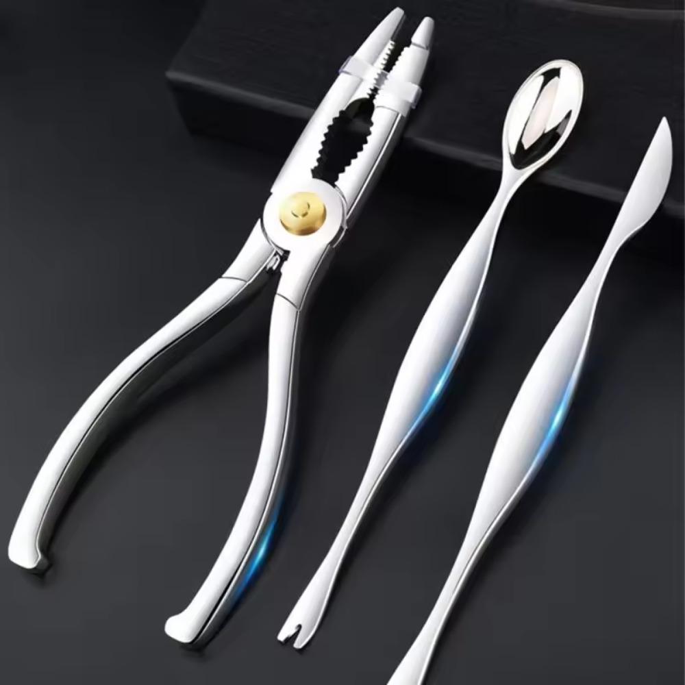 3pcs Labor-saving Crab Stripping Forceps High Hardness Crab Picks Spoons Set  Shrimp