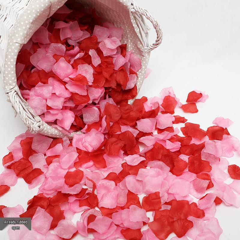 Романтический Свадебный Декор для Помолвки: Искусственные лепестки красной розы