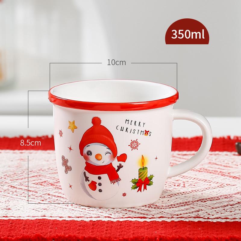 Милая мультяшная рождественская керамическая чашка кофейная кружка Санта-Кружка креативная чашка для воды