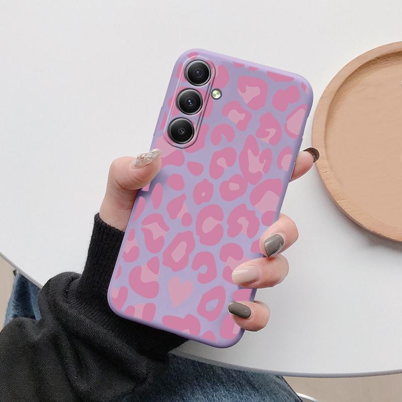 Мягкий силиконовый чехол Leopard для Xiaomi Redmi Note 13 Pro 13C 14 Samsung A35 A55 M35 S24 Huawei Honor 200 iPhone 15 защитный противоударный чехол для камеры