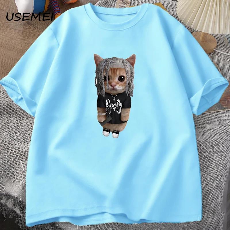 Мужская футболка Destroy Lonely, повседневные мужские футболки с графическим рисунком, летние хлопковые футболки с принтом в стиле хип-хоп, модная уличная одежда Y2k, топы 90 s