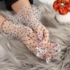 Гибкие аксессуары на всю руку Солнцезащитные Эластичные Перчатки в горошек Перчатки из тюля в горошек Кружевные митенки