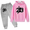 23 Basketball Hoodie Sports Hoodie  Spring Autumn Children Hoodie+Pants 2-Piece Set Teen Cute 4-14Y Boys Kids Girls Hoodie Suits