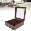 Wooden Tea Storage   with Clear Acrylic Top Window 9 Compartments Eco Friendly Tea Bag Holder Multi Functional Storage Box