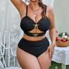 2026 Большой размер Женские купальники бикини с высокой талией, Женская купальная одежда и одежда