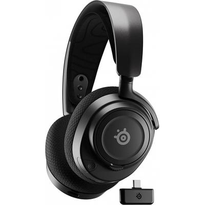 SteelSeries Беспроводная игровая гарнитура Наушники Легкие с возможностью голосового чата Одновременное подключение игр и смартфонов Arctis Nova 7 Wireless Sea