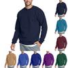 Men's Casual Fashion Comfortable Solid Color Round Neck Pullover Sweatshirt Sweatshirt