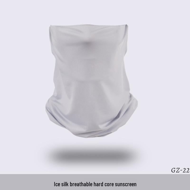 Ice Silk Ear-Hanging Face Mask - Breathable Sunshade & Neck Gaiter for Cycling & Sports