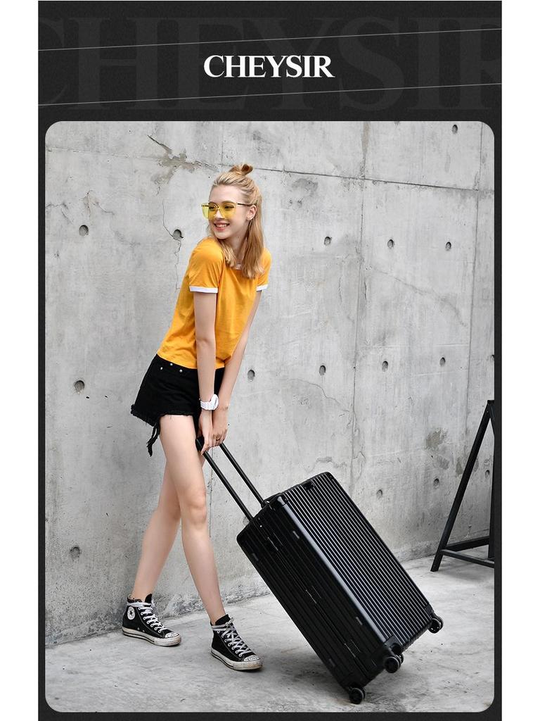 Retro Aluminum Frame Spinner Suitcase - Available In 20/24/26/29 Inches
