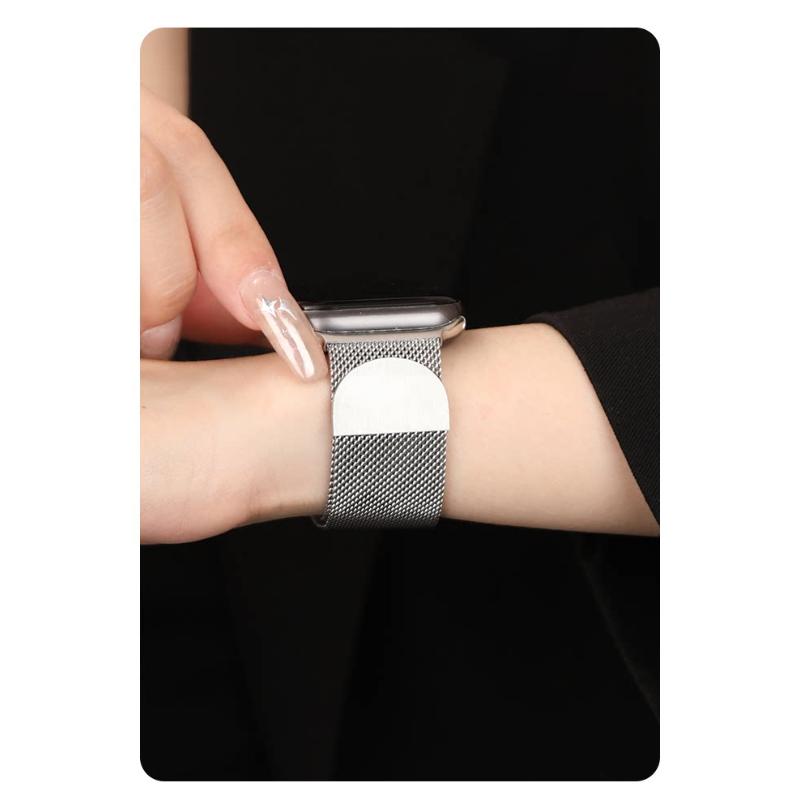 Magnetic Milanese Watch Strap for Apple Watch S11, iWatch 10/9/8/7/SE