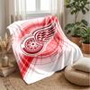 Detroit Red Wings Flannel Fleece Blanket Cozy Warm Throw Blanket For Couch Bed Travel All Season Use