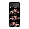 Gold Rose Love Heart Phone Case For Samsung Galaxy Z Flip 3 4 5 Hard Folding Clear PC Bumper For Samsung Z Flip 6 Back Cover