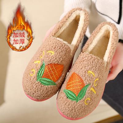 Обработка на заказ зимние новые домашние хлопковые швабры с ворсом утолщенные повседневные хлопковые туфли нескользящая мягкая подошва обувь для мамы домашняя обувь