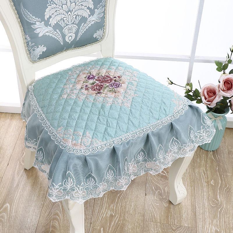 Универсальный нескользящий коврик для стула для столовой, простое однотонное кружево, мягкие накладки на табуреты, полиэстер, можно стирать в стиральной машине, можно стирать, повседневный стиль, всесезонный