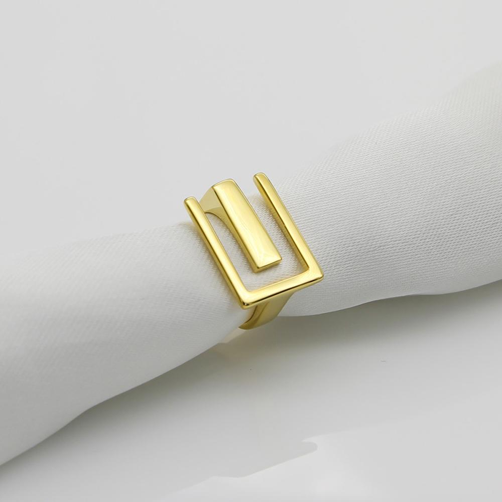 Party Accessories Geometric Gifts Girls Trendy Finger Rings Hollow Ring Rectangular Open Ring