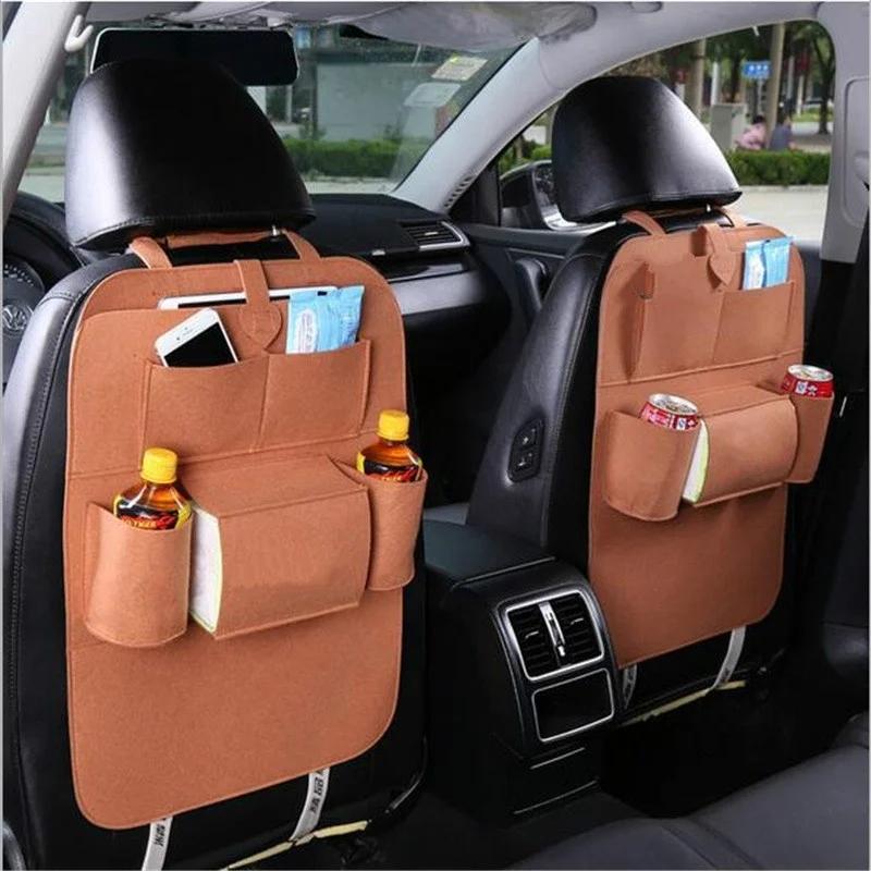Car Multifunctional Seat Back Storage Box Car Hanging Bag Tissue Box Car Felt Storage Bag