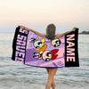 1pc The Powerpuff Girls8 Beach Towel with Custom Name, Beach/Swimming/Bath/Picnic/Camping Towel, Suitable for Seaside Beaches